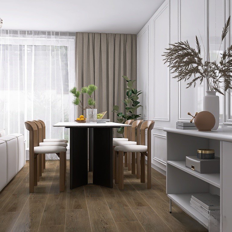 Accueil Salle à manger contemporaine aménagée par Maison Thabika – décoration d'intérieur